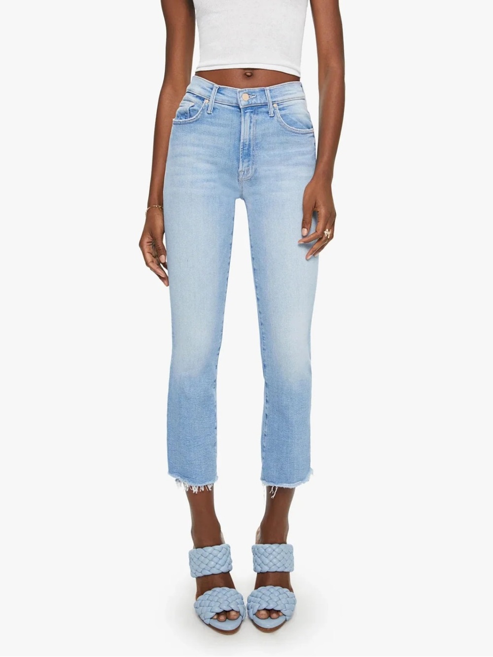 MOTHER The Insider Crop Step Fray Jeans 
 Wash limited edition Size 30